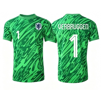 Billige Fotballdrakt Nederland Bart Verbruggen #1 Keeper Replika Bortedrakt VM 2026 Kortermet